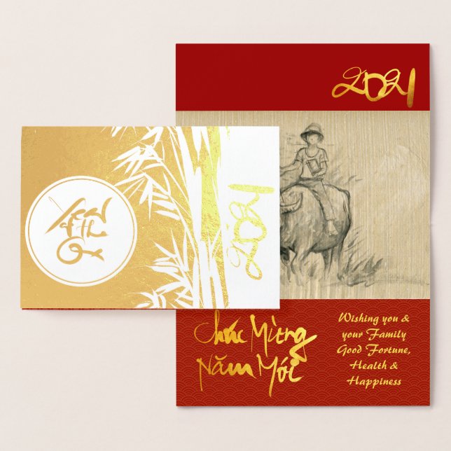 Cartão Metalizado Pintura original de Ox Kid 2021 Foil de luxo GC3 (Exibição)