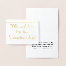 Cartão Metalizado Placa de Dia de os namorados personalizável