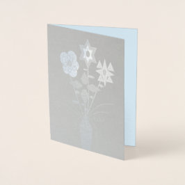 Cartão Metalizado Placa de folha de Vazio com "Entrega da Flor" com