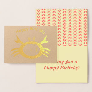 Cartão Metalizado Placa de Foto de Caranguejo de Sinal cancer Estrel