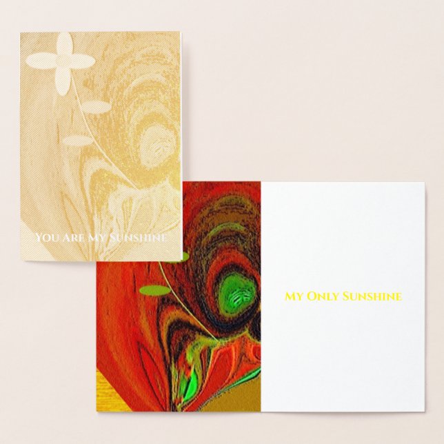 Cartão Metalizado Placa de proteção "Flor Fora de Árvore" (Exibição)