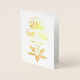 Cartão Metalizado Placa Floral