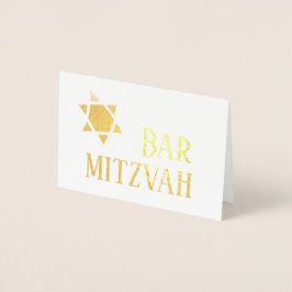 Cartão Metalizado Placa Mitzvah bar