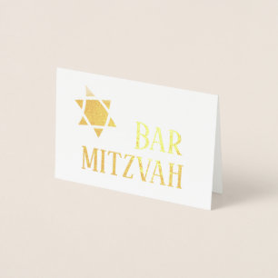 Cartão Metalizado Placa Mitzvah bar