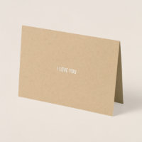 Placa prateada | Kraft Cardstock | 'Eu te adoro'