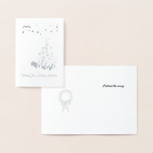 Cartão Metalizado Placas de folha - Personalizar árvore e presentes