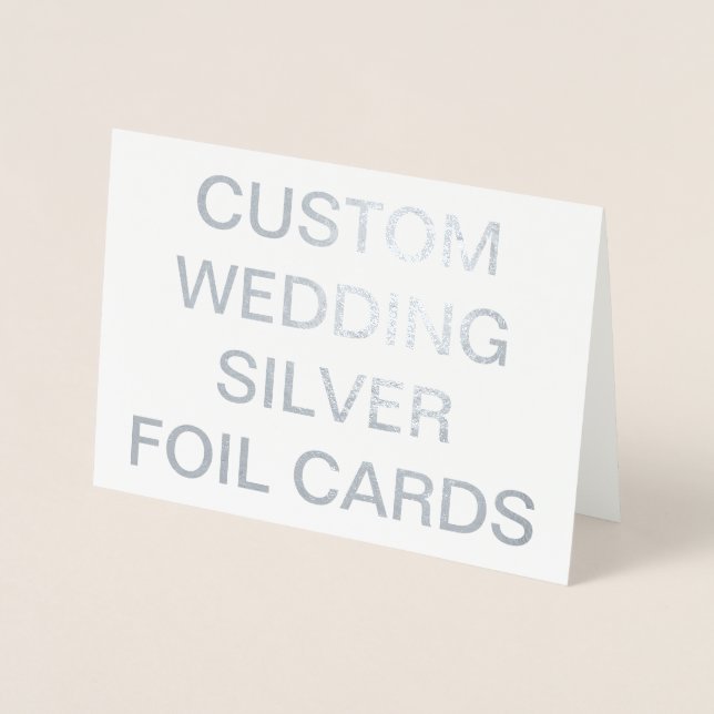 Cartão Metalizado Placas personalizadas de folha prateada 7x5 person (Frente)