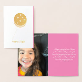 Cartão Metalizado Pop de Bolo de Cookie do dia de os namorados do  D