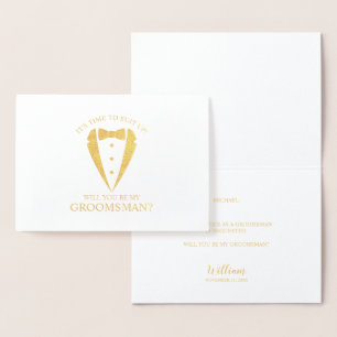 Cartão Metalizado Proposta de Padrinho de casamento Personalizado do