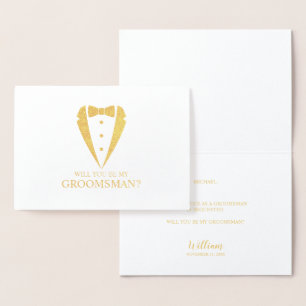 Cartão Metalizado Proposta de Padrinho de casamento Personalizado do