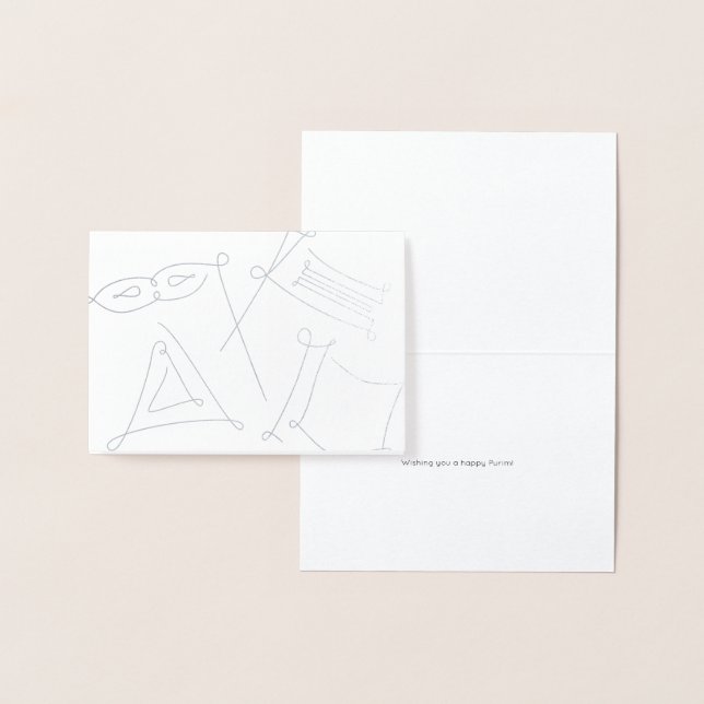 Cartão Metalizado Purim (Exibição)