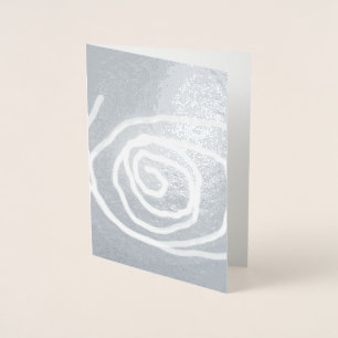 Cartão Metalizado Quando a Lua se move num Espírito, abstrato espira