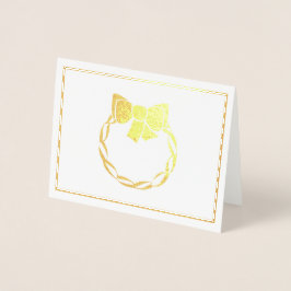 Cartão Metalizado Real Gold Foil Wreath