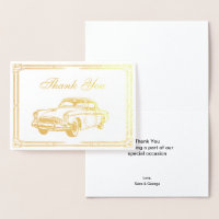 Roaring 20s art deco Retro Car Obrigado