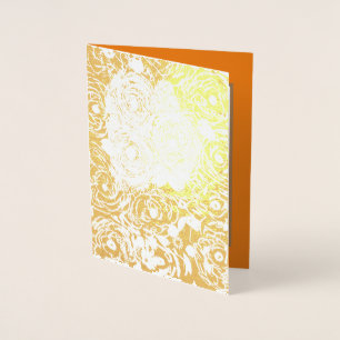 Cartão Metalizado Rosas