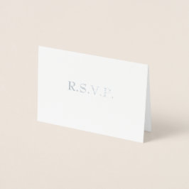 Cartão Metalizado RSVP de Casamento Dourado do Silver Foil Rosa