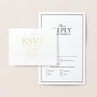 RSVP de Casamento Monograma do Script Clássico