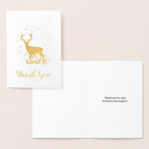 Cartão Metalizado Rustic Reindeer Boho Style dentro a Wreath