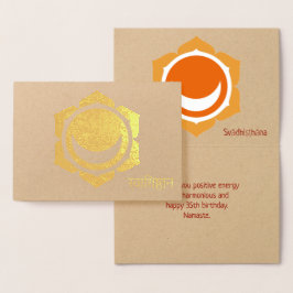 Cartão Metalizado Sacral Chakra - Todos os Casos Personalizados - Re