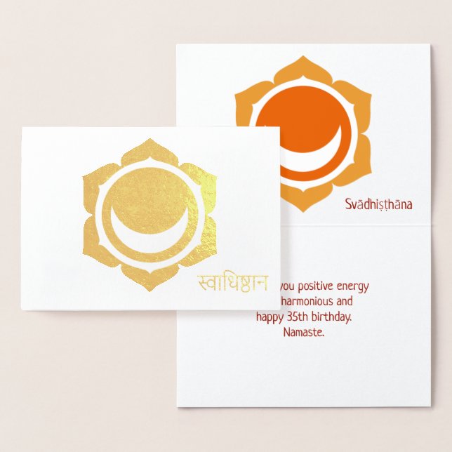Cartão Metalizado Sacral Chakra - Todos os Casos Personalizados - Re (Exibição)