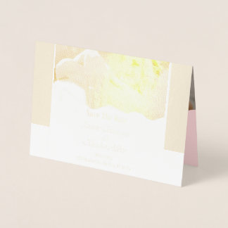 Cartão Metalizado Salve a Data,Foto Moderna,Convite Magnético