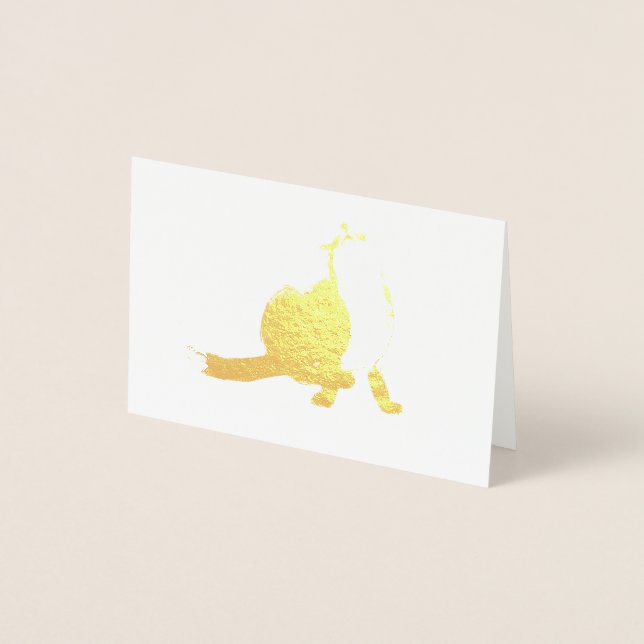 Cartão Metalizado Scratching fox (Frente)