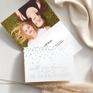 Cartão Metalizado Seja Minha Bridesmaid Jr Silver de Fotografias P