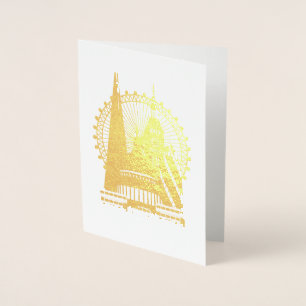 Cartão Metalizado Silhouette de Londres
