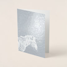 Silver Foil Zebra com Lua
