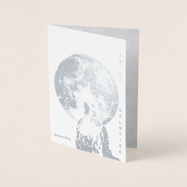 Cartão Metalizado Solstício de inverno: Saudações da Natureza (Frente)