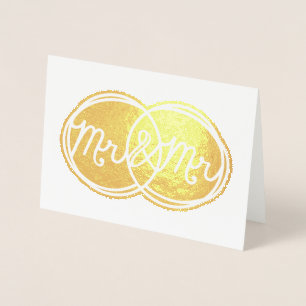 Cartão Metalizado Sr. & Sr. Wedding - Vazio