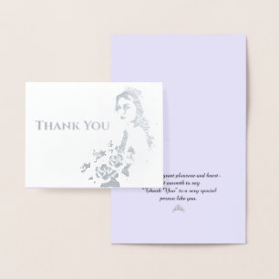 Cartão Metalizado Sra. USA America Crown-with Photo Saudação