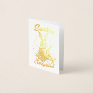 Cartão Metalizado Surpresa de Páscoa