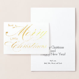 Cartão Metalizado Tenha uma Feliz de uma pequena espuma de ouro de N