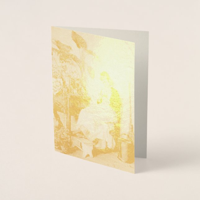 Cartão Metalizado The Young Florist (por Carl Zewy) (Frente)