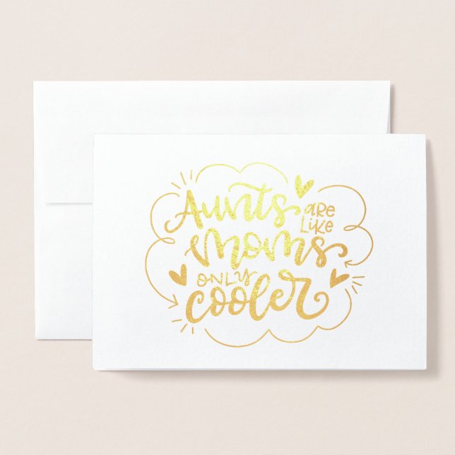 Cartão Metalizado Tias são como mães, só mais frias (Frente com envelope)