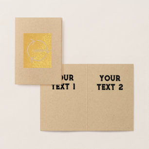 Cartão Metalizado Tipo de Envelope Premium Kraft Foil Card