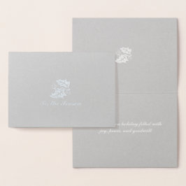 Cartão Metalizado Tis The Season Silver Foil