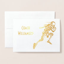 Treinador de futebol ou patrocinador Obrigado Cart