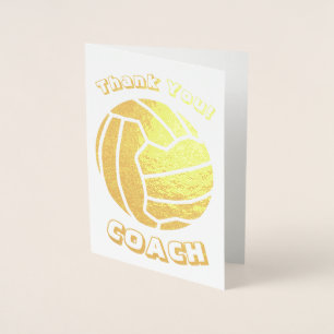 Cartão Metalizado Treinador De Netball De Tema De Bola Obrigado Dour