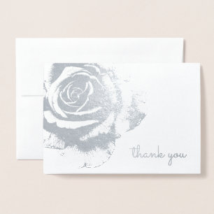 Cartão Metalizado Vazio Vintage Rosa All Occasion Floral
