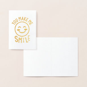 Cartão Metalizado Você Me Faz Sorrir Os Notecas Emoji