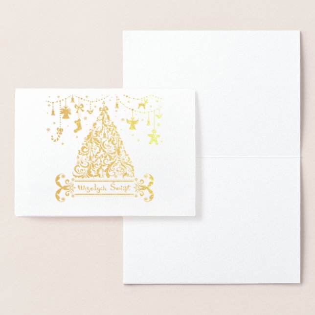 Cartão Metalizado Wesołych Świąt (Exibição)