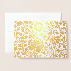 Cartão Metalizado William Morris FLORAL GOLD Folil Card