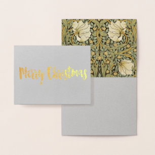 Cartão Metalizado William Morris Pimpernel Vintage Pré-Raphaelite