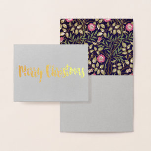 Cartão Metalizado William Morris Sweet Briar Floral Art Nouveau