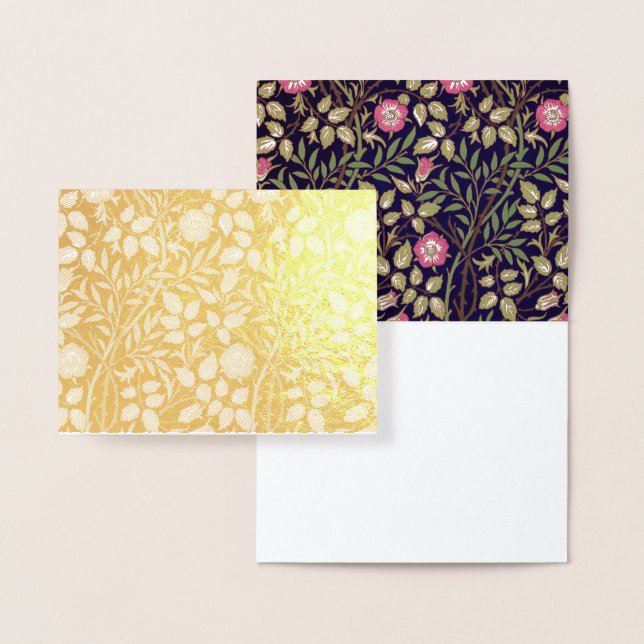 Cartão Metalizado William Morris Sweet Briar Floral Art Nouveau (Display)