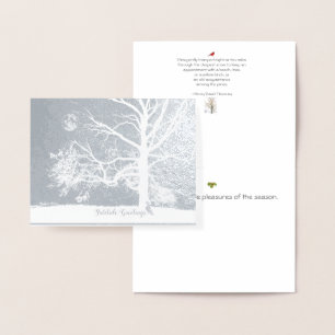 Cartão Metalizado Yuletide Greeting: Prospect Park,NY—Holiday Foil: