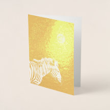 Zebra de Folha de Ouro com Lua