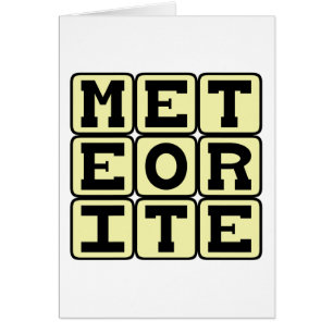 Cartão Meteorito, restos de espaço